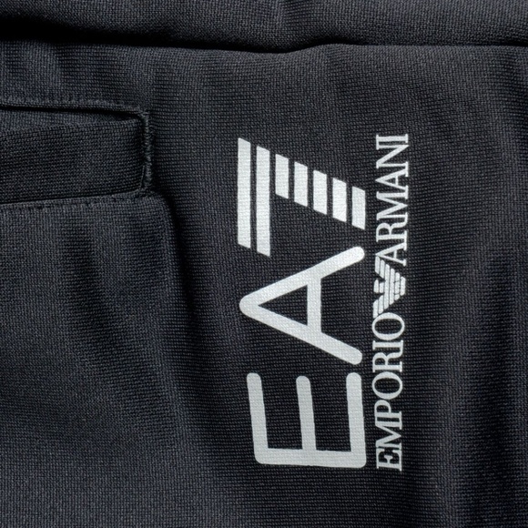 Emporio Armani EA7 Black Track Sweat Pants - Picture 4 of 7
